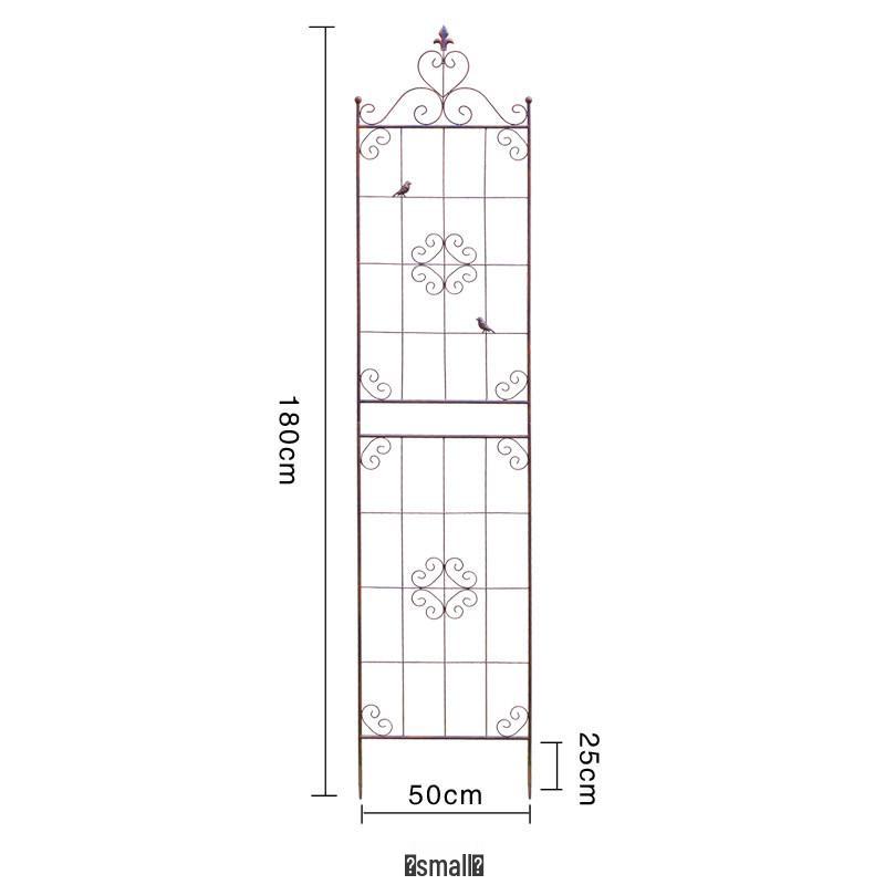 American Retro Wrought Iron Rose & Clematis Trellis for Balcony or Garden