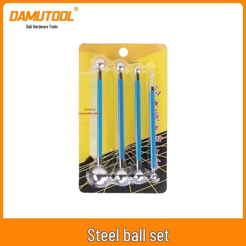 Multi-functional Steel Ball Grout & Seam Cleaning Tool Set, 4 Pressing Tools & 5 Cleaning Tools.