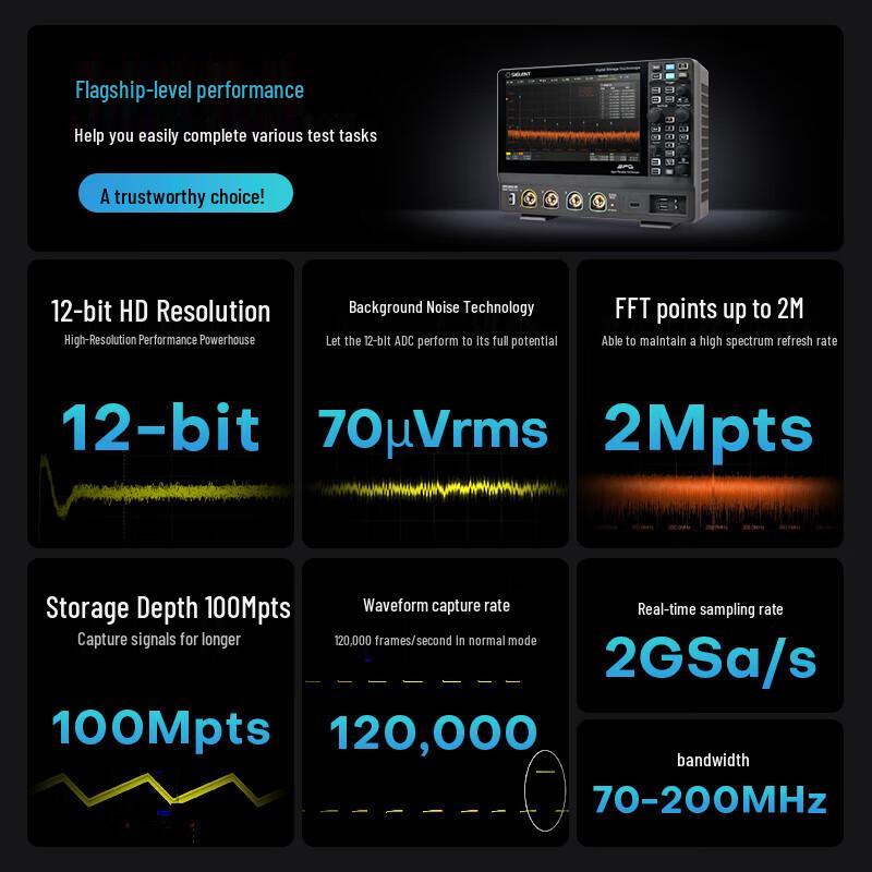 Siglent SDS1204X HD Digital Oscilloscope (CN version)