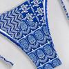 Printed Tie Side Sexy Two Piece Bikini Swimsuit Elegant Fashion For Beach Vacation