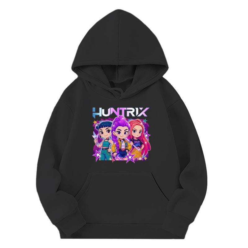 Zimní móda Ležérní Všestranné kousky Pohodlné Série Hon na čarodějnice Potištěné Dětské Roztomilé Teplé Mikiny s kapucí