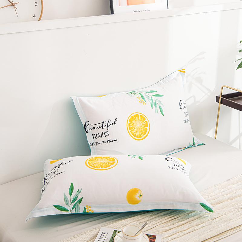 2PCS 48cm×74cm Pillowcase Pair Pillowcase Flower Printed Pillowcase Student Pillowcase Pair