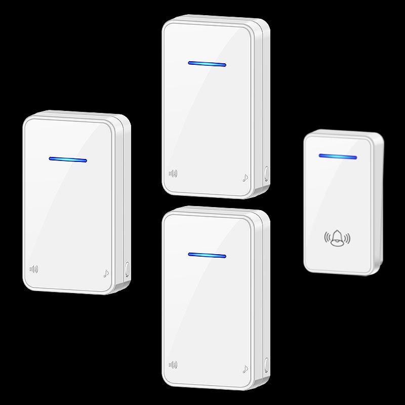 Triple Receiver Wireless Doorbell: Long-Range, Musical Chime, Entry Alert, Elderly Reminder, Call Button
