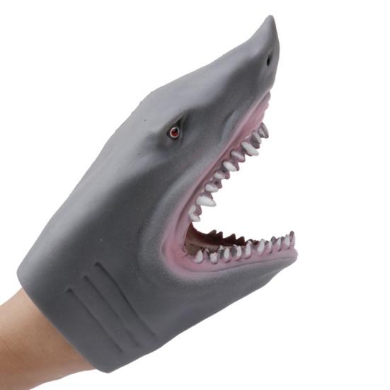 Simulation Animal Puppet Realistic Dinosaur Shark Horse Crocodile Hand Puppet Kids Adults Interactive Role Playing Soft Rubber Hand Glove Storytelling
