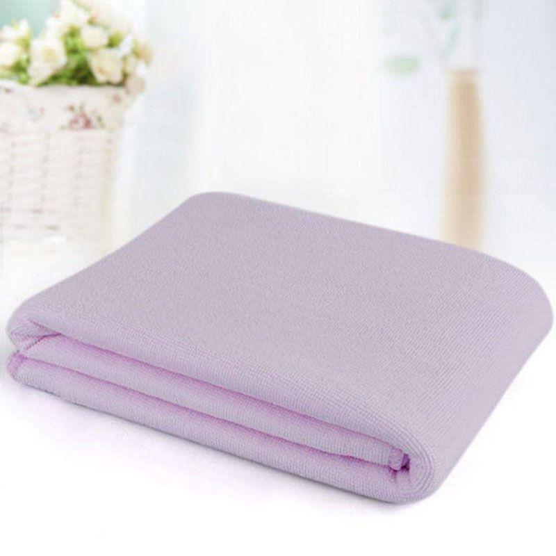 

Fiber 70x140cm Microfiber Bath Beach Absorbent Drying Washcloth Shower Towel Light Purple