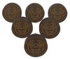 IBA Indianbeautifulart Brown Engraved Knobs 10 Pc Furniture Wooden Scallop Knobs Rustic Drawer