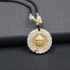 Gold-Plated Yellow Wealth God Pendant - High-End Retro Niche for Peace, Joy & Health