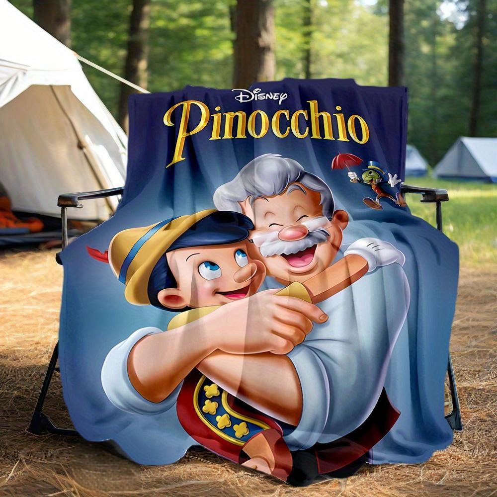 1pc, Pinocchio & Grandpa Blanket Soft and Cozy Cartoon Character Throw, Gift Idea for Friends, Living Room, Travel, Camping