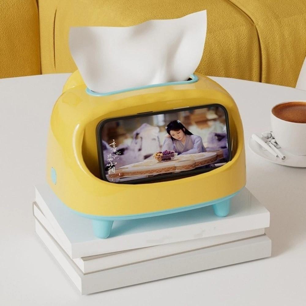 Dopamine Tissue Storage Box Multi-functional Napkin Dispenser Simple Phone Stand Holder  Bedroom
