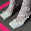 Fashion 2025 New Baotou Half Slippers Women's Summer Outwear Bow Ballet Shoes Thin Heels High Heels Lazy Muller Shoes Single Shoes