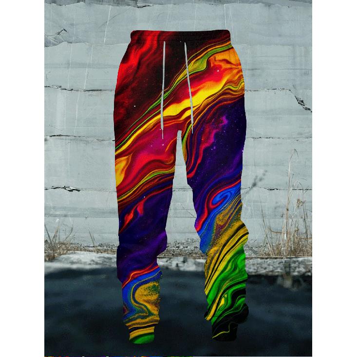 Vibrant Nebula Fluid Art 3D Printed Hoodie - Unisex Fashionable Brand Identity Urban Style Relaxed Athletic Two-Piece Outfit