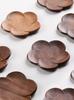 Black Walnut Lotus Root Slices Solid Wood Coaster Creative Mark Insulation Pad Anti Scalding Wooden Teacup Pad