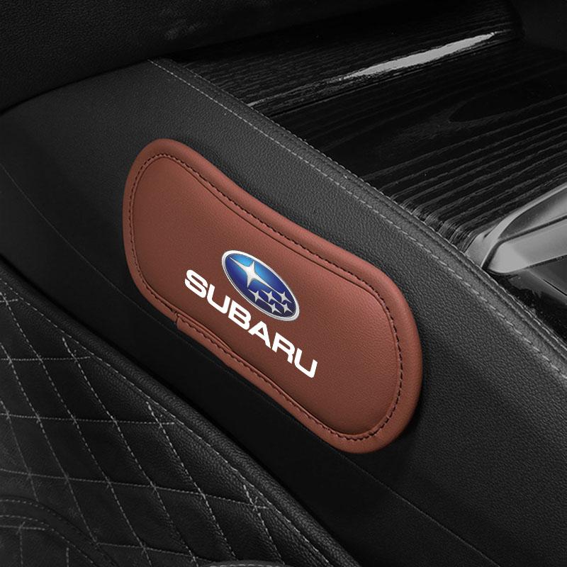 Bil Läder Knäskydd Kudde Kudde Lårstöd Kollisionsskydd För Subaru XV BRZ WRX STI Forester Ascent Impreza Legacy Outback Levorg