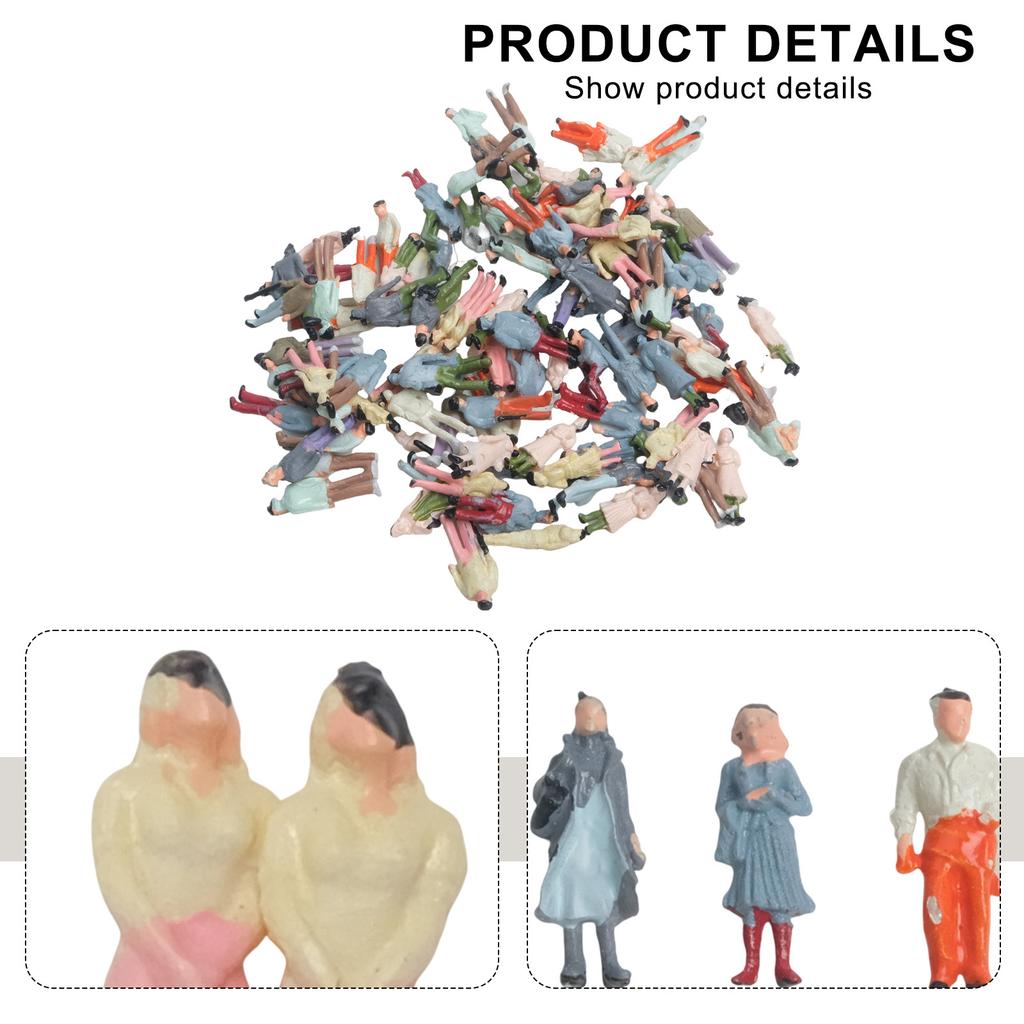 100PCS 1:75/1:87/1:100 Full Seated Small Person Sand Table Model Material For Simulated Sand Table Garden Decoration