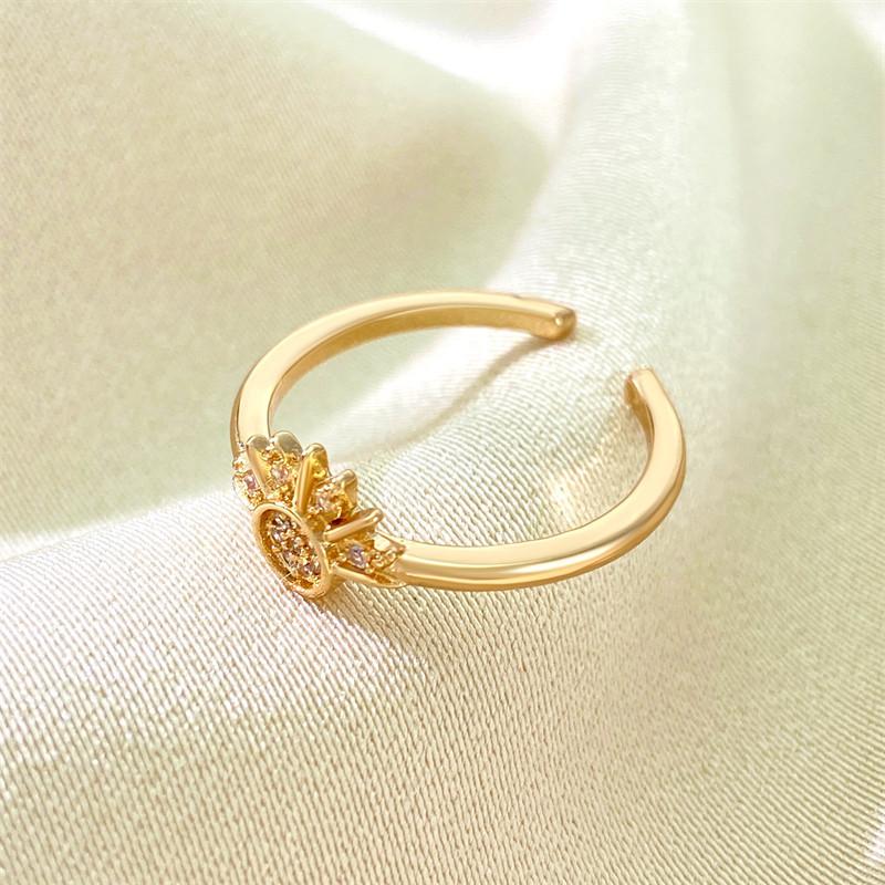 Sun and Moon Adjustable Couple Open Ring New Style Stackable Jewelry Gift Fashion Accessories