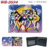 Sailor Moon Coin Purse Full Color Print Short Card Holder Anime Wallet for Men Women 1pcs