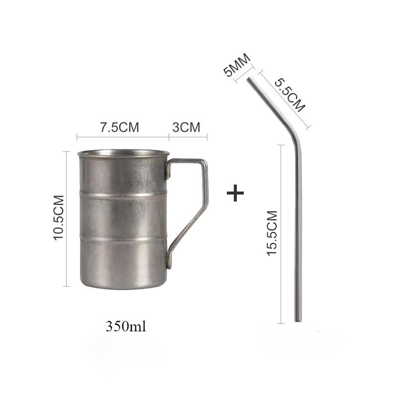 Outdoor 304 Stainless Steel Beer Cup,Creative Water Cups,Intage Vintage Creative Coffee Cup,Camping Picnic Portable Wine Glass