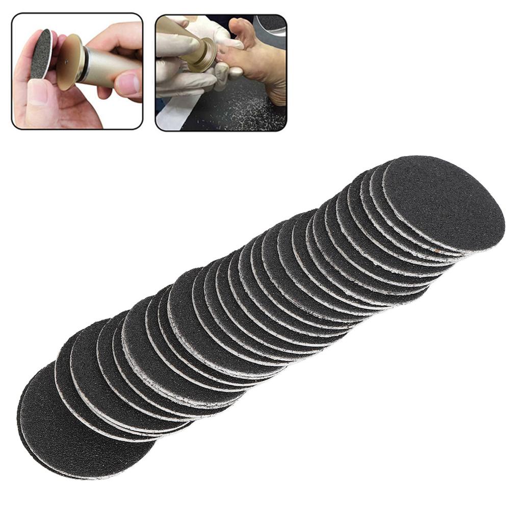 60pcs 180 Grit Foot File Replacement Sandpaper Pad Self Adhesive Pedicure Tool Electric Foot File Re