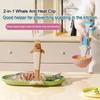 2in1 Kitchen Pot Bowl Clip Whale Shape Meal Bowls Tongs Baking Tray Steamer Rack  Kitchen Gadget