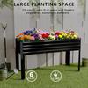 2PCS Galvanized Raised Garden Bed Outdoor with Legs 48×18×32in Metal Elevated Raised Planter Box for Backyard Patio Balcony 300