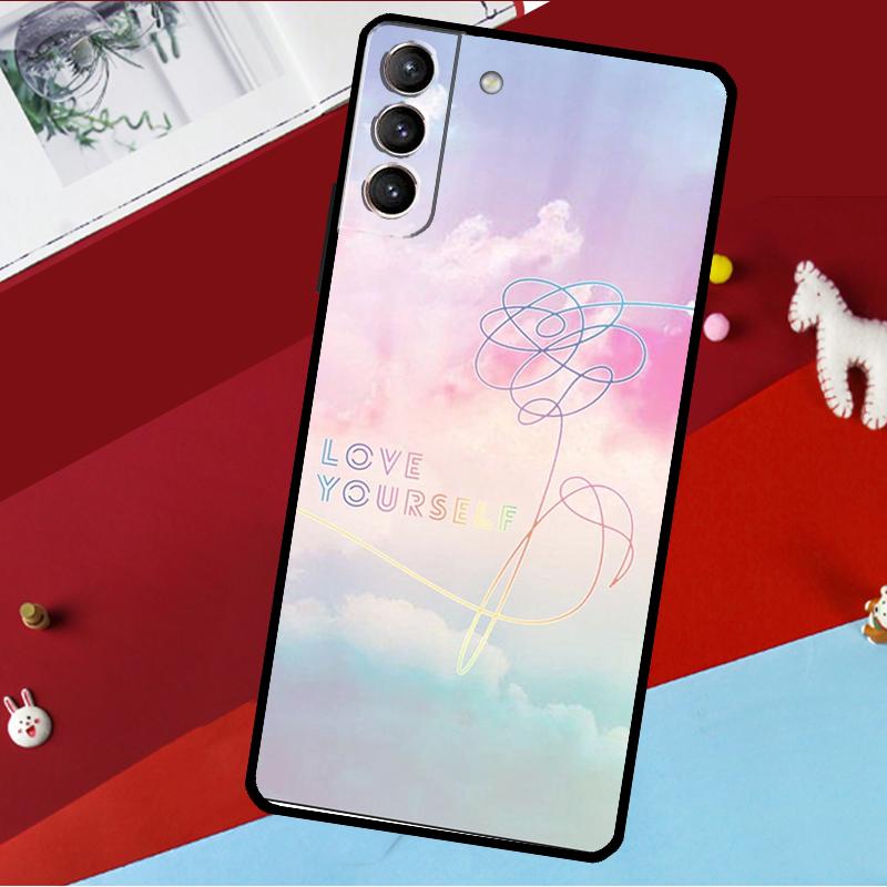 Love Yourself Flower Kpop Case For Samsung Galaxy S20 FE S21 FE S22 S23 Ultra Note 20 S9 S10 Note 10 Plus Back Cover
