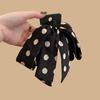 Korean Polka Dot Bow Claw Clip, Elegant Half-Up Hair Accessory