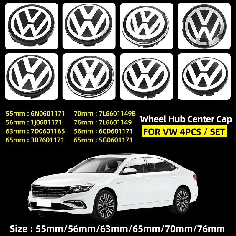4 ADET 56mm 63mm 65mm 70mm Araç Jant Göbek Kapakları Kapağı VW Volkswagen Golf Polo Passat Touran CC B5 B6 B7 Jetta aksesuarları için