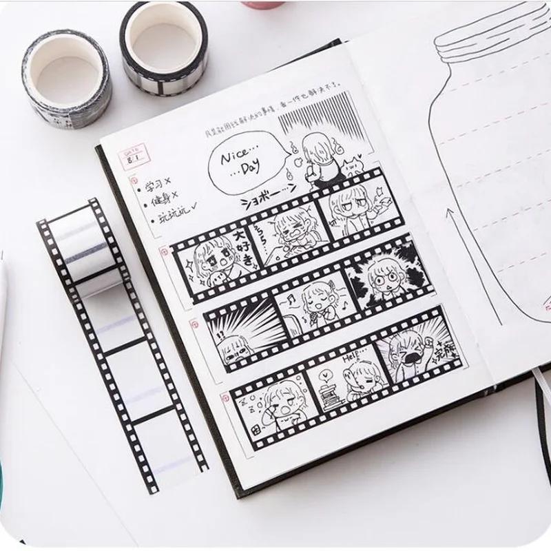 1X15mm Washi  DIY Sticker Decoratieve 10 M Label Afplakband Hand Account Tape Washi Tape Set Stationery