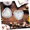 2pcs Heart Cake Molds for Baking Heart-shaped Cake Pans with Removable Bottom for Easy Demoulding Cakes and Daily Use