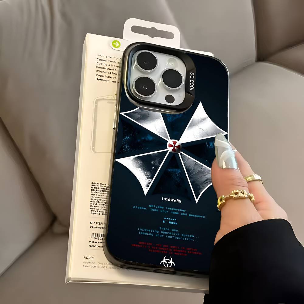 Game R-Resident E-Evil Phone Case for iPhone 17 17Air 16 15 14 13 12 11 Pro Max Plus Colorful Silver