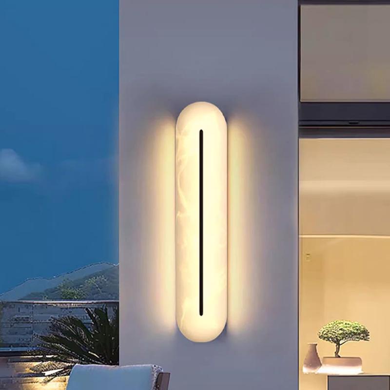 Modern Alabaster Wall Light - Minimalist French Design for Living Rooms, Bedrooms & Hallways