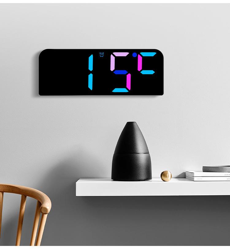 RGB Phantom Color Wall Clock: Creative Digital Clock for Living Rooms