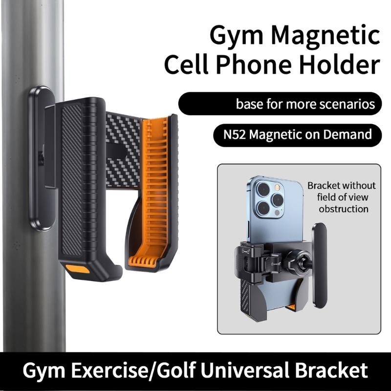 Tragbare Magnetische Handyhalterung für Fitnessgeräte Outdoor-Sportarten Starke Magnete Saugfuß-Design