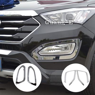Für Hyundai IX45 SantaFe 2013 2014 2015 2016 2017 2018 Auto Styling Abdeckung Augenbraue ABS Chrom Front Nebelscheinwerfer Lampen Zierrahmen Teil