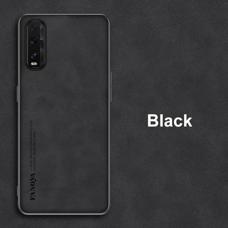 

Для OPPO Find X2 Pro Чохол Розкішний Шкіряний Чохол для Телефона З PU Шкіри Для OPPO Find X2 Lite X2 Neo Задня Кришка Силіконова Ударостійка Захист For Find X2 Pro чорний