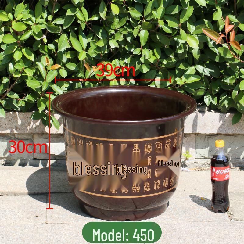 Extra Large Durable Plastic Flower Pot with Tray