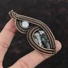 Ortho Fossil Pendant Copper Wire Wrapped Pendant Handmade Brand New Pendant Rainbow Moonstone Pendant Gemstone Pendant Wire Jewelry For Gift