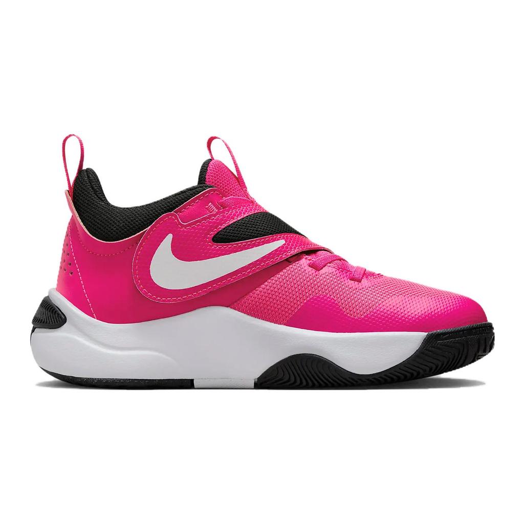 Nike Team Hustle D 11 Slip Resistant Cushioning Abrasion Resistant Low top Basketball Shoes Pink Black White Unisex DV8996-601
