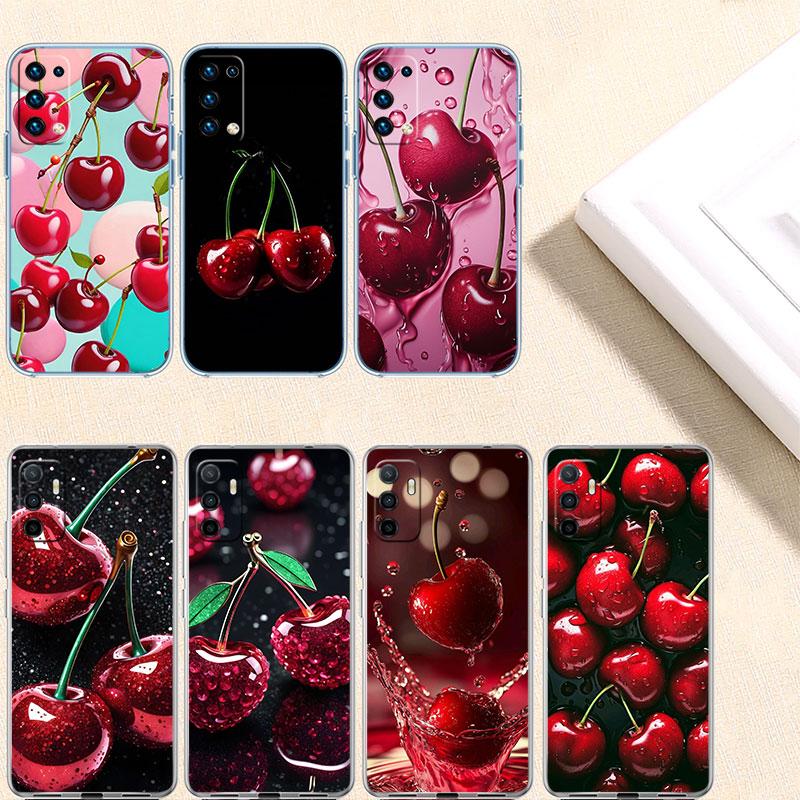 Kirsch-Sommerfrucht Transparente Handyhülle für Motorola Moto Edge Plus G200 G23 E13 E15 E20 E30 G62 G71 G72 G75 G24 G15 Power