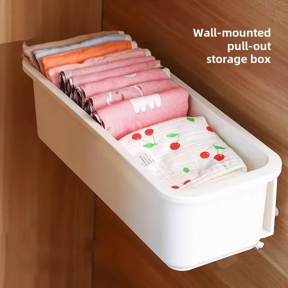 Plastic Cabinet Storage Box Drawer Style Convenience Storage Kitchen Storage Rack No Drilling Wall Mounted Storage Box Kitchen