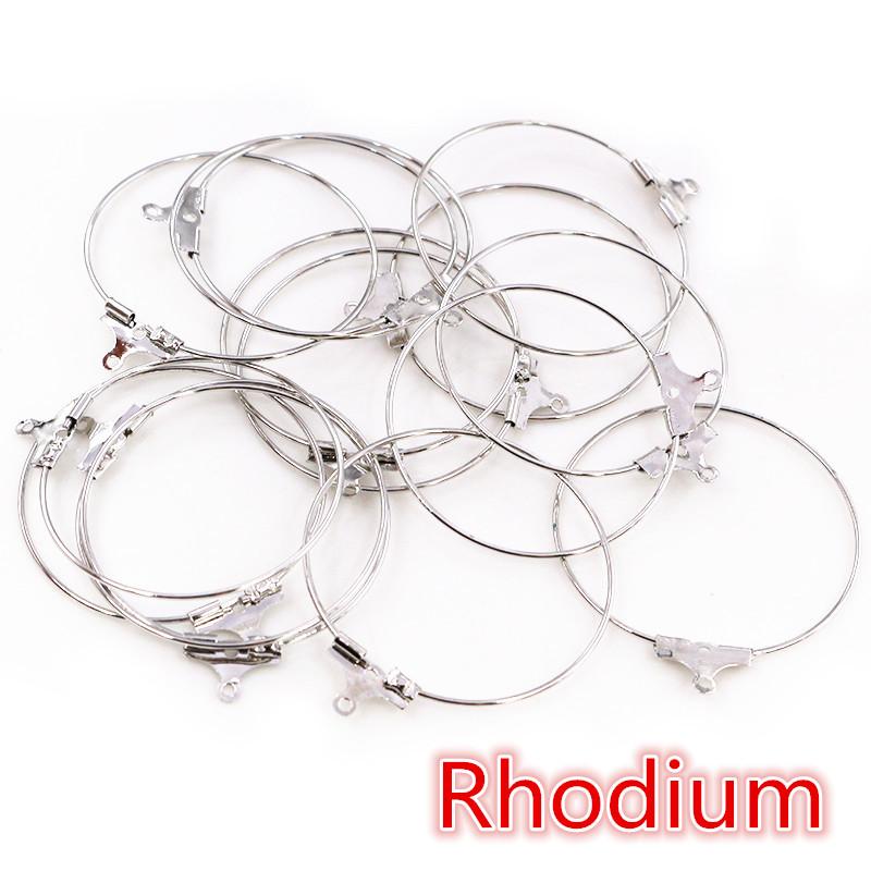 30pcs 20 25 30 35 40 45mm Hoop Earrings Big Circle Ear Wire Hoops Earrings Findings For DIY Jewelry Making Supplies Accessories