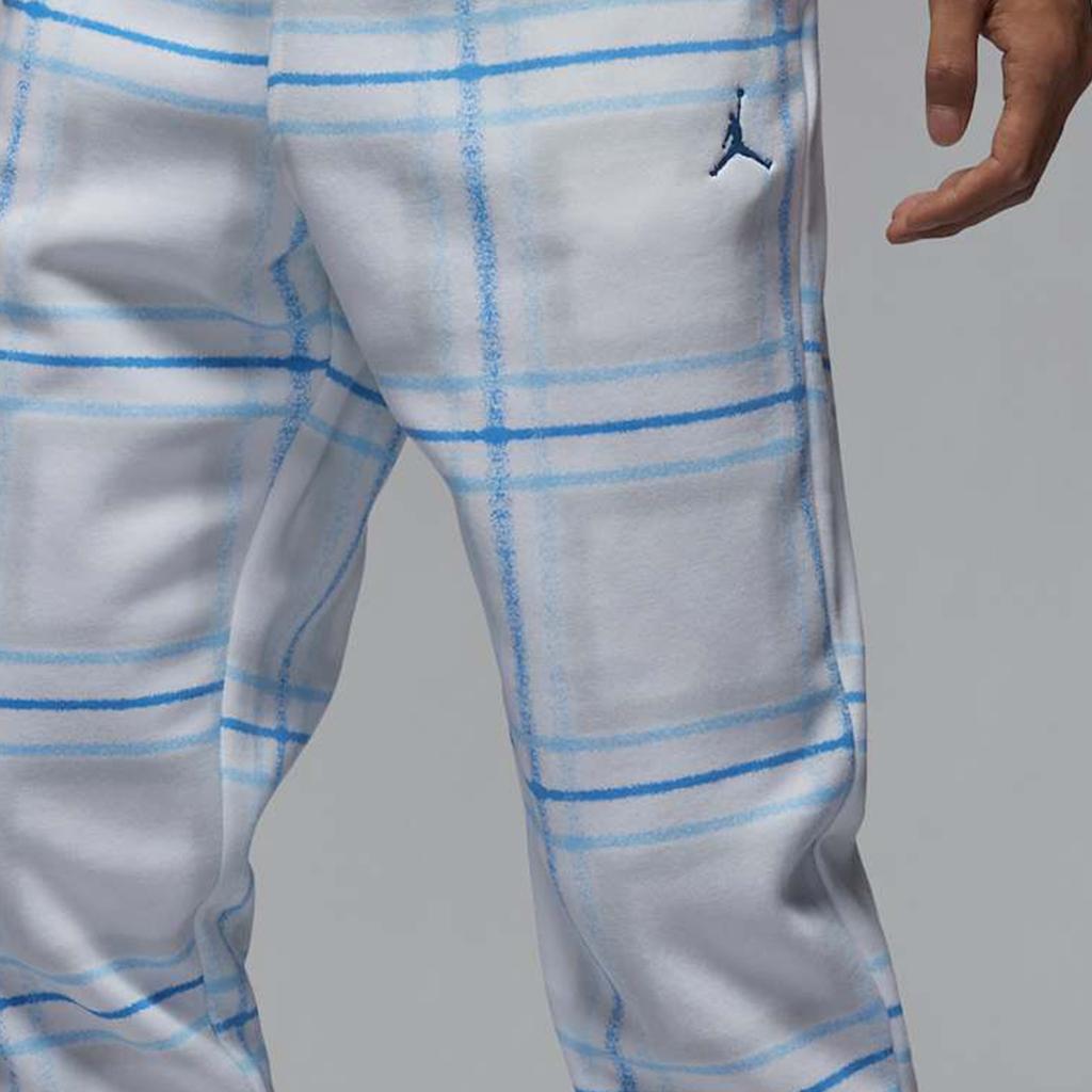Jordan Pantaloni Sportivi in Pile Traspirante Casual con Lacci a Quadri Polsino Largo Maglia Uomo pantaloni FV7463-100