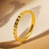 Luxury Women's Stainless Steel Ring: Electroplated Titanium, Non-Fading, Versatile Design