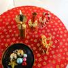 Christmas Snowflake Tablecloth Round Bronzing Dust-Proof Table Cloth Printed Christmas Decoration Holiday Supplies Cover Cloth