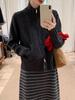 Women's Korean Stand Collar Zipper Knit Cardigan - Autumn/Winter Solid Color Sweater Coat
