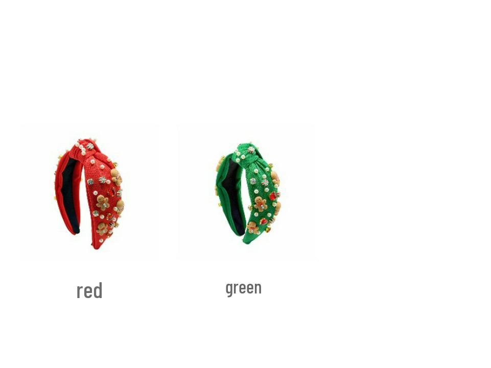 2025 Christmas Gingerbread Rhinestone Headband: High-Quality European & American Style Hair Accessory