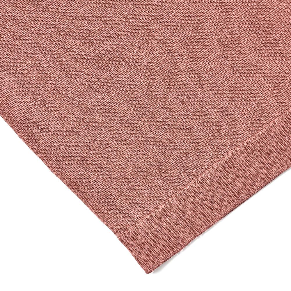 VERNO [Casual]Linen Like Button Polo Knit Pink