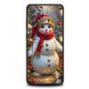 Christmas Snowman Phone Case for Samsung Galaxy A55 A35 A17 A07 A15 A13 A25 A51 A71 A72 A73 A32 A52 A52S A41 5G Soft TPU Shell