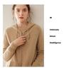2024 A/W Women's Pure Cashmere Hooded Double Zipper Cardigan - Solid Color, Stylish & Warm.