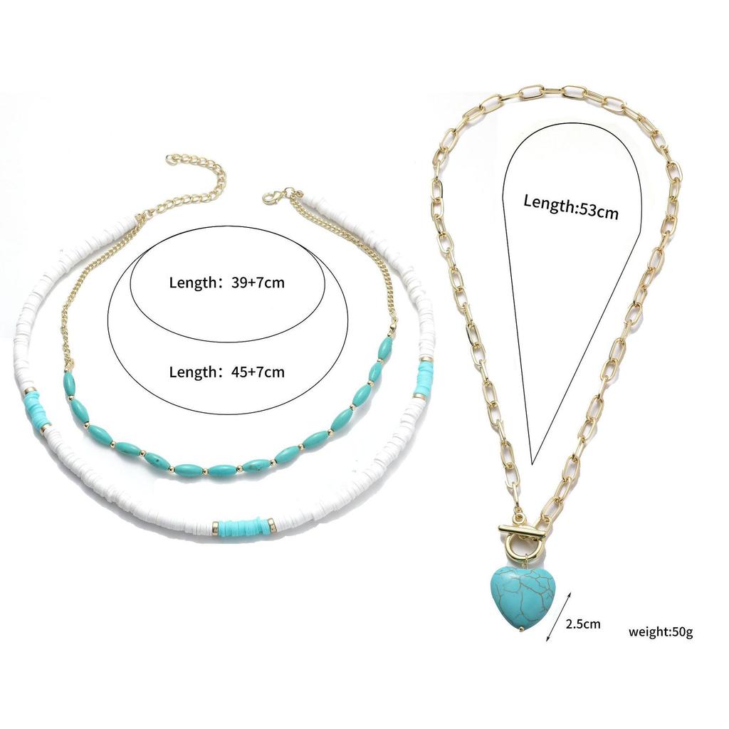 Retro Turquoise Bohemian Ethnic Necklace for Women